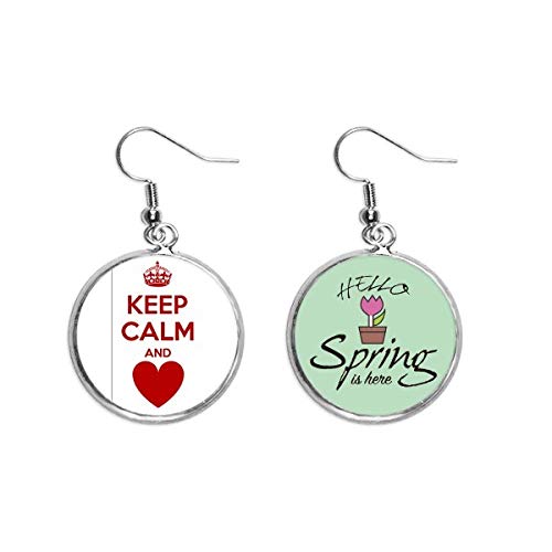 Pendientes de primavera colgante rojo joyas decorativas amor y calma mujer