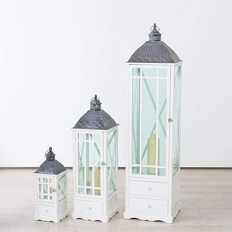 Boltze Laterne Lina S/3 H53-140cm Material: Spießtanne