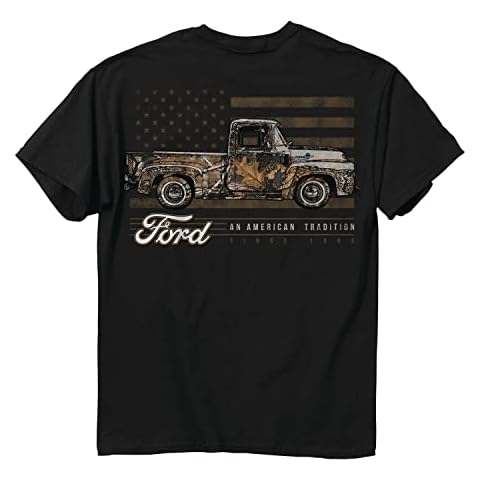 Ford Truck Camo Flag T-Shirt American Tradition Since 1903, 3XL Cover