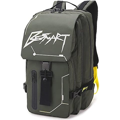 BESMART Hiking Outdoor Travel Backpack with Design, Water-Resistant Laptop Daypack Book Bag with Multi-Layer for Men & Woman (Army Green) Cover