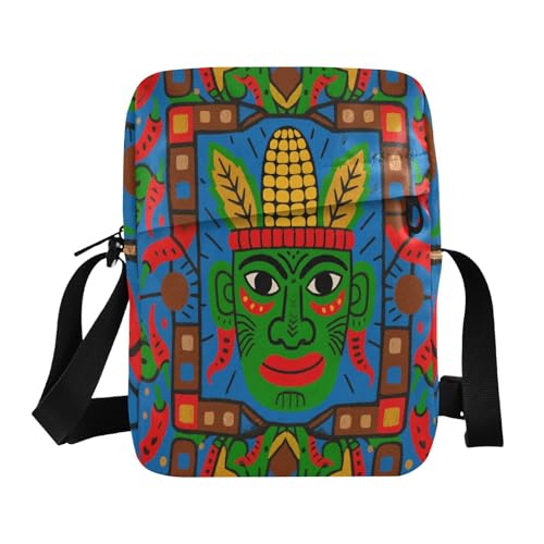 crossbody messenger bag Crossbody Bags For Women women's crossbody handbags Adjustable Strap for Casual Casual- Mexico Tribe Leader