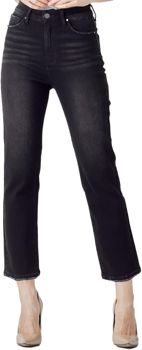 SALT TREE Risen Jeans - High Rise Crop Straight Jeans - RDP5250