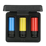 Inkl. sehr praktischer Kunststoffbox, Sicher sitzender, nicht klemmender Innenvierkant nach DIN 3121 - G 12,5, ISO 1174, Mit Bohrung für Fixierung durch Sicherungsring/-stift, Ausführung nach DIN 3129, ISO 2725-2