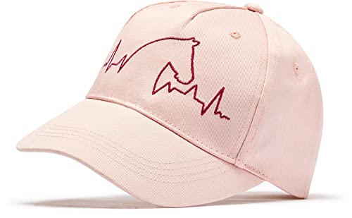 minifan Organic Reiter-Kappe Cap Mädchen : Pferde Pulsschlag - Pferde Kappe Mütze Cappy Mädchen Geschenk Pferd Reiten Reitermütze Pony Kinder Kappie (Pink)