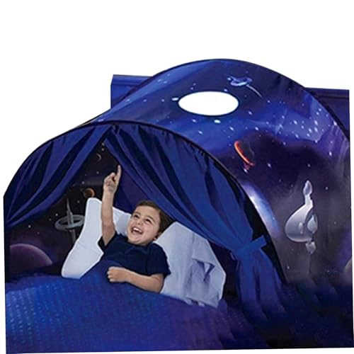 Csafyrt Tienda de campaña para niños y niñas Tienda de campaña Plegable con temática Espacial para Habitaciones de niños Salas de j