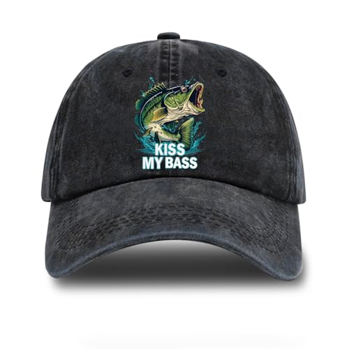 Image of Fishing Adjustable Cotton Baseball Cap, Funny Trucker Hat Gift for Men Women Grandpa Dad Fishing Lover Fisherman