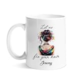 tazza in ceramica let me fix your hair personalized hairdressers custom name tazzamug lavabile tazzaregalo multi-colour tazzain porcellana per ufficio ogni occasione lavori 330ml