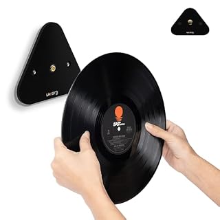 Vinyl Record Display, Black Acrylic Now Playing Viny1 Wall Mount Tabletop Rec0rd Album Holder, Covert Album Frames for Vinyl Records for Wall Decor of Office or Home, 1Pack - Les Beatles, Paul McCartney, John Lennon, RIngo Starr, George Harrison