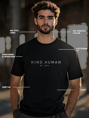 Image of Nobero 100% Cotton T Shirts for Men Stylish | Regular Fit | Graphic Printed T Shirts for Men 180 GSM Combed Cotton | Round Neck Half Sleeve