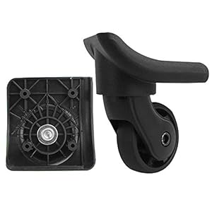 Guguluza Reservewielen voor softshell en hardshell koffers, 1 paar, zwart, GU149 wielen, As picture show