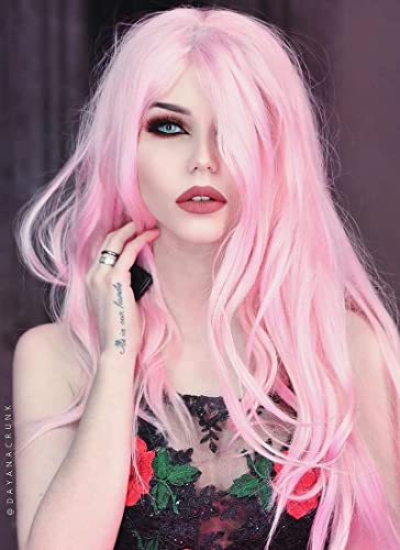 Image of Moira Synthetic Straight Artificial Hair Wig Costume Dressing Cosplay(Baby Pink)