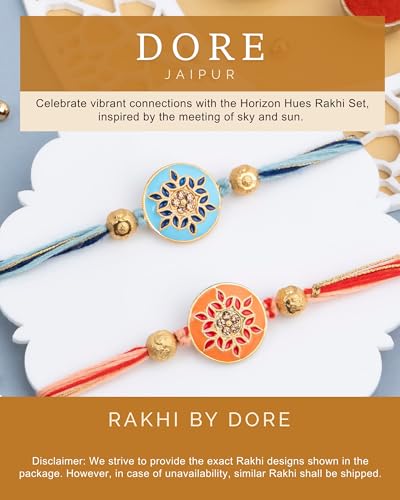 Image of Hyperfoods Rakhi Set for Brother Wobniar Happiness Chocolates Gift Pack 180 Gram Horizon Hues Set of 2 with Roli & Rice Rakhi with Chocolates