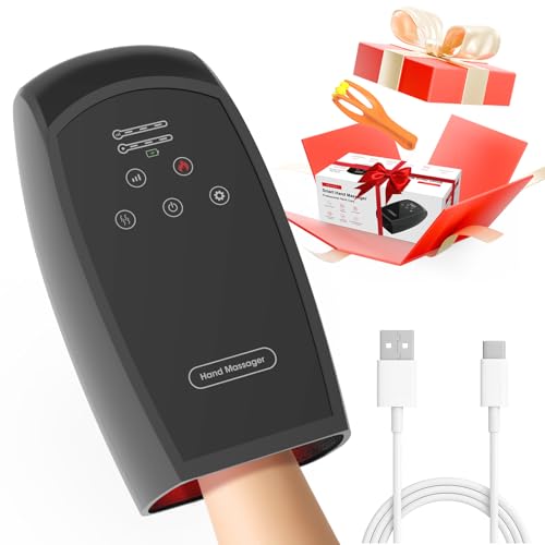Hand Massager with Heat and Compression，Cordless Hand Massager for Arthritis