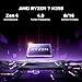 Tivique Gaming Laptop – 16 Zoll FHD Display Laptop mit AMD Ryzen 7 H255-Prozessor (Besser als I7-11800H) mit bis zu 4,9 GHz, 16 GB RAM DDR5 4800 MHz, 512 GB SSD, Gaming Notebook mit hintergrundbeleuc