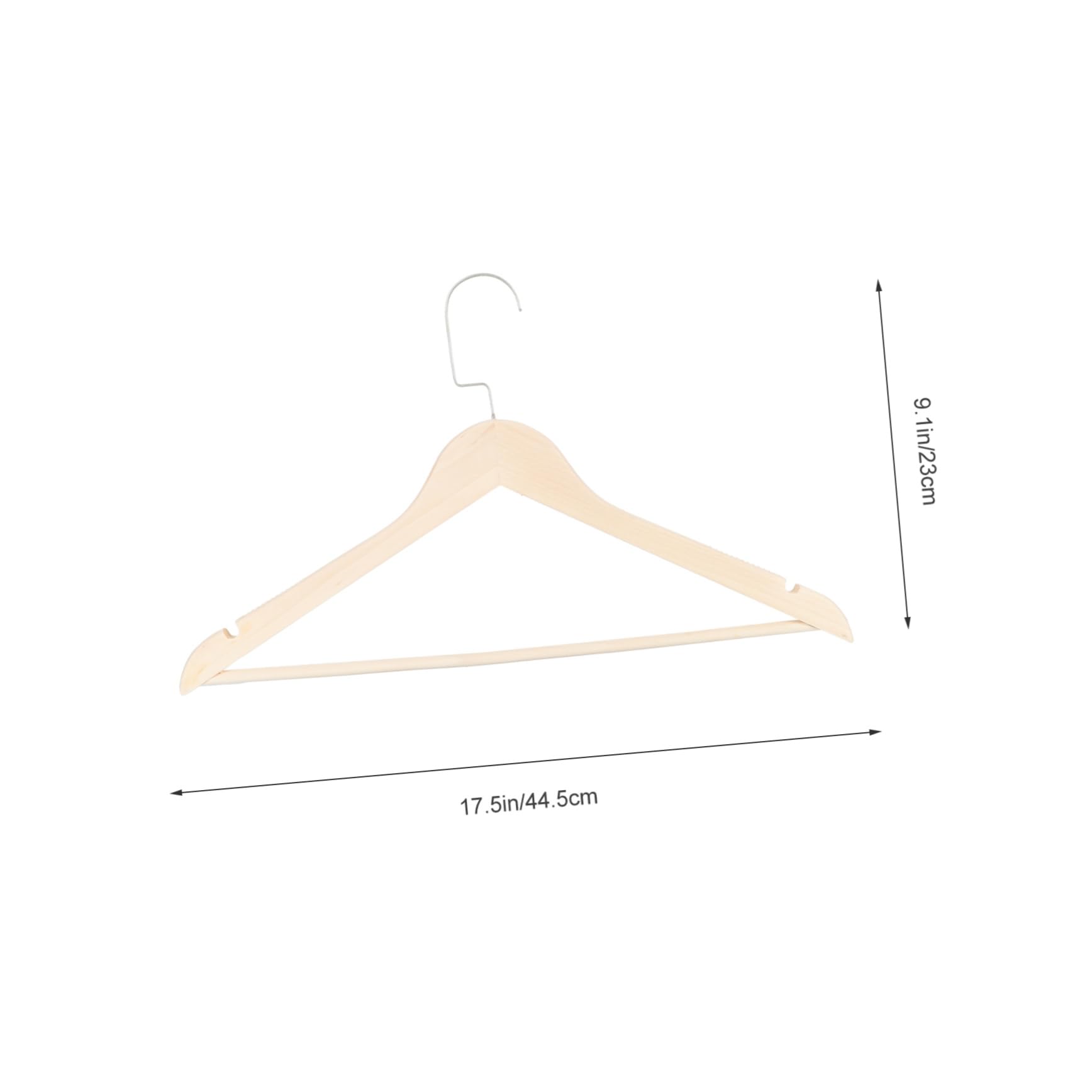 Cabilock Elegant Non-Slip Wood Hangers 10pcs Retro Design for Coats Skirts Long Lasting