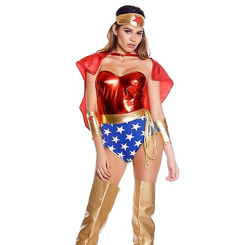 Forplay Women's Super Seductress Costume Set, Red, Small/Medium #TOP4