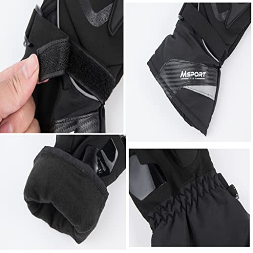 MSPORT Guanti Moto Invernali 100% Impermeabili
