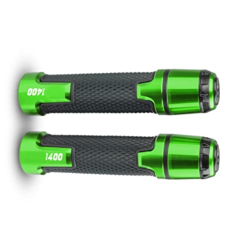 Lenker Motorrad Anti-Rutsch-Lenker Lenker Handgriff Für Kawasaki ZZR1400 2008 2009 2010 2011 2012 2013 2017 2018 2019 ZZR-1400 (Color : Green)