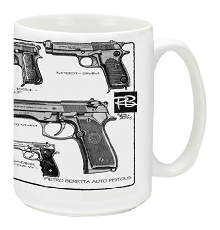 Beretta Semi-Automatic Pistol 15 Ounce Coffee Mug