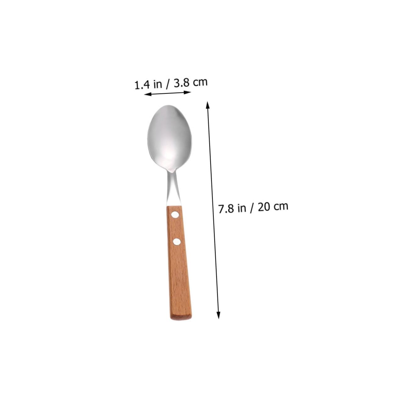 Unomor 3pcs 304 Stainless Steel Spoon Serving Spoons Condiment Bouillon Spoons Cocktail Stirring Spoon Chinese Spoon Food Spoons Mixing Spoons Espresso Spoons Stirring Spoons Wood