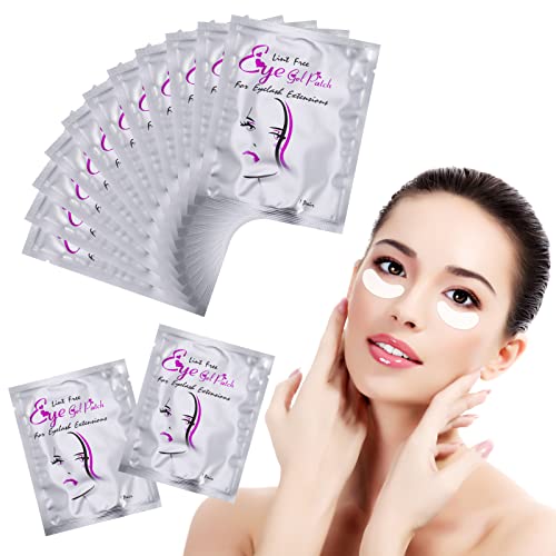 Fanshiontide 50 Paar Augenpads für Wimpernverlängerung Wimpernpads Hydrogel Augen Pads Eye Gel Patches für Eyelash Extensions Augenwimpern