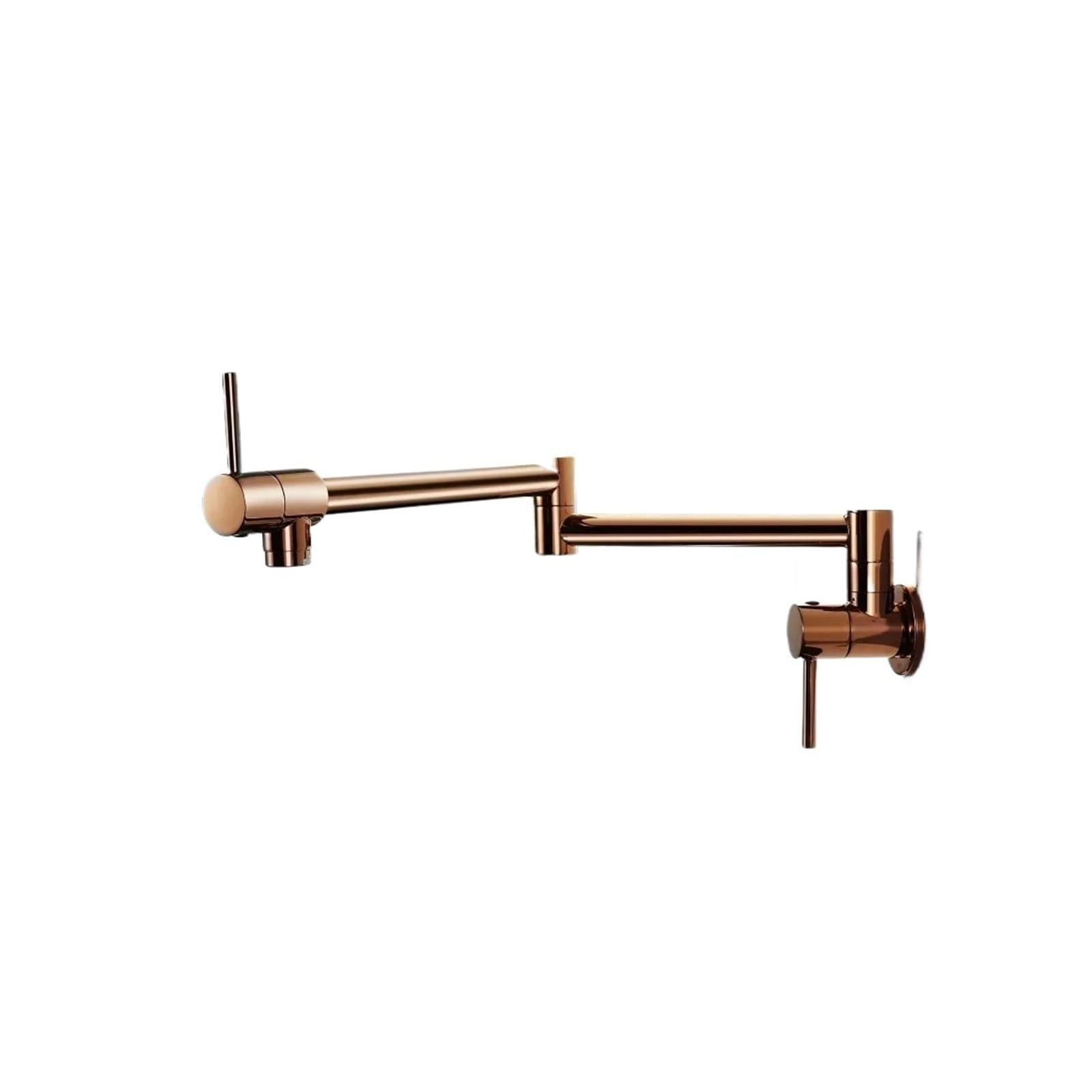 ZQFHSX Pot Filler Faucet Single Cold Folding Extended 360 Degree Fold Kitchen Sink Tap for Most Scenarios(Gold)