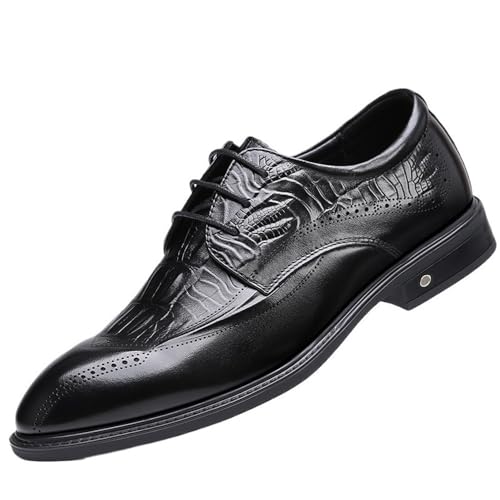 Oxford Shoes for Men Modern Wingtip Dress Pointed Toe Men's Business Casual Shoes Wedding & Office