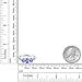Imagen de 1.79 ct ovalado azul tanzanita 925 anillo de plata de ley