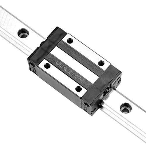 Image of [2 Pack] HGR20 /HGH20 450mm / 17.71 inch Linear Sliding Rail Guide with 4 HGH20CA Linear Bearing Sliding Carriage Block for 3D Printer, CNC Machine and Routers (450mm, HGR20 /HGH20)