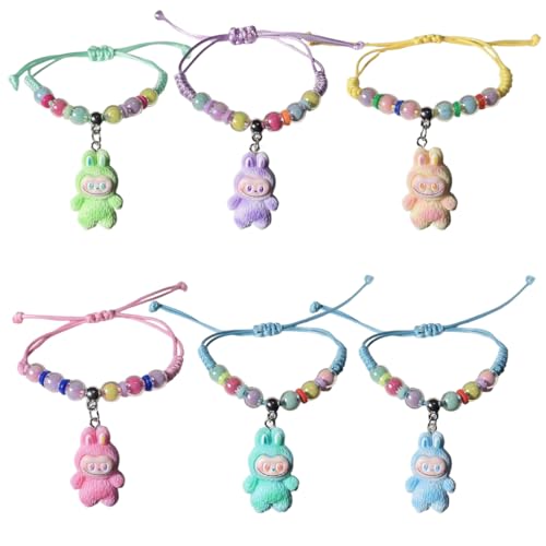 AYVRUOP 6 Pièces Bracelet Enfant Fille,Bracelets Tressés Réglables pour Enfants,Bracelet Amitié fille,labobo,Bijoux Fille,Bracelet Tissu,Cadeaux pour...