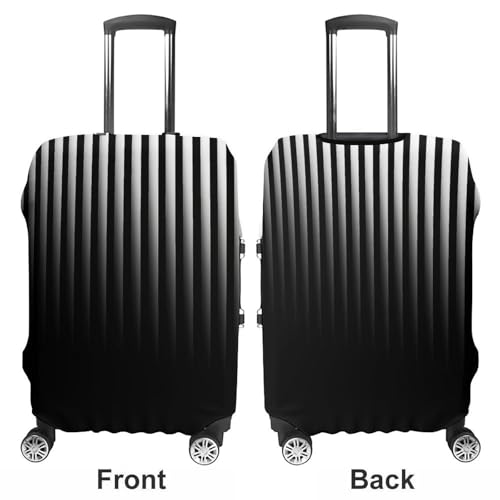 Washable Luggage Case Cover Black Vertical Lines Printed Luggage Cover Protector Elastic Suitcase Protector Anti-Scratch Suitcase Cover for Size S (19-21 inch) Luggage3