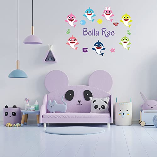 Vinilo Decorativo Infantil Personalizado Name Nursery Tiburón