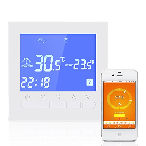 Preisvergleich Produktbild Programmierbare Wifi Thermostat Elektrische oder Wasser Fußbodenheizung Thermostat LCD Display Smart WIFI Temperaturregler 16A