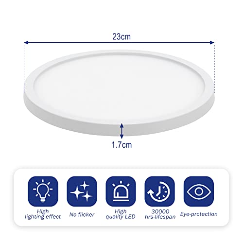 Yafido LED Plafoniera 24W Ultra magro UFO Pannello...