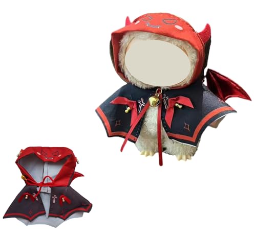 Image of Fit Labubu Cute Fashion Doll Outfit Set (No Doll) Includes Matching Hat, Trendy and Stylish Clothing for Collectors and Display Enthusiasts (Little Devil Set)