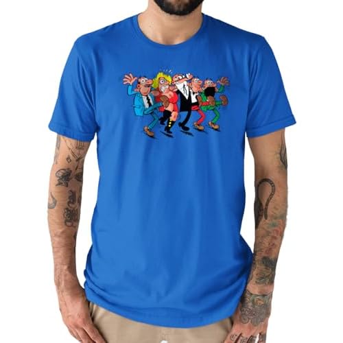 Camisetas EGB Camiseta Adulto/Niño Tia Ochenteras 80´s Retro Comic Tallas Especiales (Azul, XL)