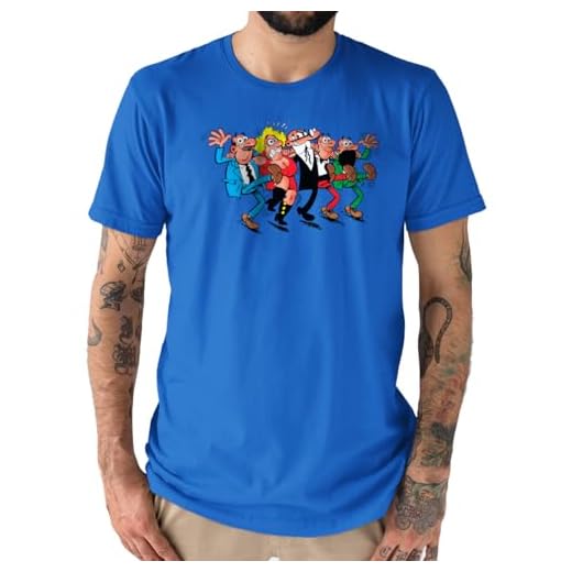 Camisetas EGB Camiseta Adulto/Niño Tia Ochenteras 80´s Retro Comic Tallas Especiales (Azul, XL)