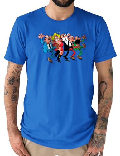 Camisetas EGB Camiseta Adulto/Niño Tia - Mortadelo y Filemón Ochenteras 80´s Retro Comic Tallas Especiales (Azul, XL)