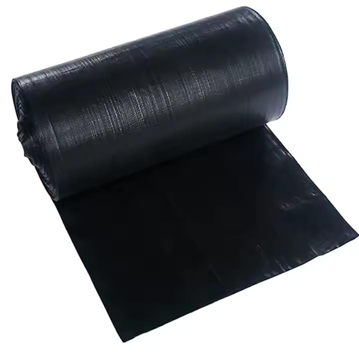 Mahira Premium Garden Weed Control Barrier Sheet Mat 0.60 Meter (2 Feet) x 80 Meter, Landscape Fabric 90 GSM Heavy Duty Weed Block Gardening Mat for Garden, Agriculture (Black with Out Green line)-image-12