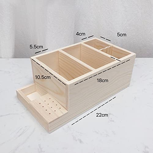 Caja de exhibición de madera para máquina y accesorios de uñas miniatura 7