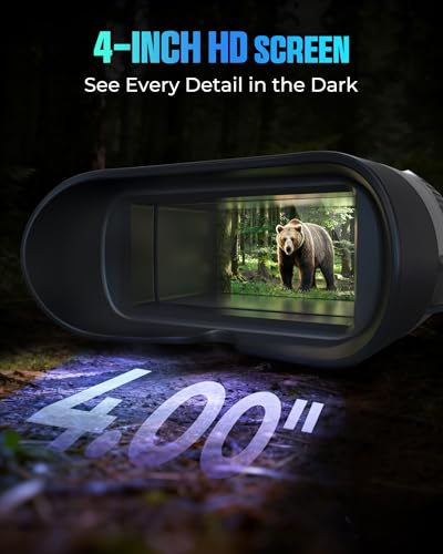 Image of CIGMAN True 4K Night Vision Binoculars,Infrared Goggles with Full-Color Low-Light Imaging, 7-Layer Coated Lens,18H Battery for Wildlife, Security, Outdoor Adventure