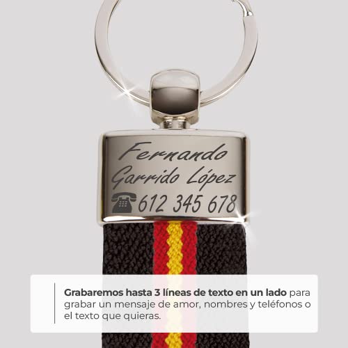 Variante de ibera gifts llaveros personalizados Bandera Española 9,5×3,2 cm