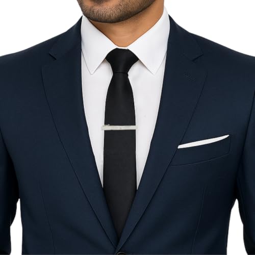 Image of TIE STUDIO Men's Metal tie pin | pack of 1 | Alloy Steel | Superior finishing | Packaging - Black box