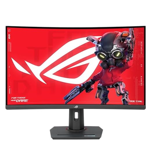 ASUS ROG Strix 32” 1440P USB-C Curved HDR Gaming Monitor (XG32WCS) - QHD, 180Hz, 1ms, Fast VA, Extreme Low Motion Blur Sync, FreeSync, DisplayWidget, Tripod Socket, AI Technology, 3 yr Warranty