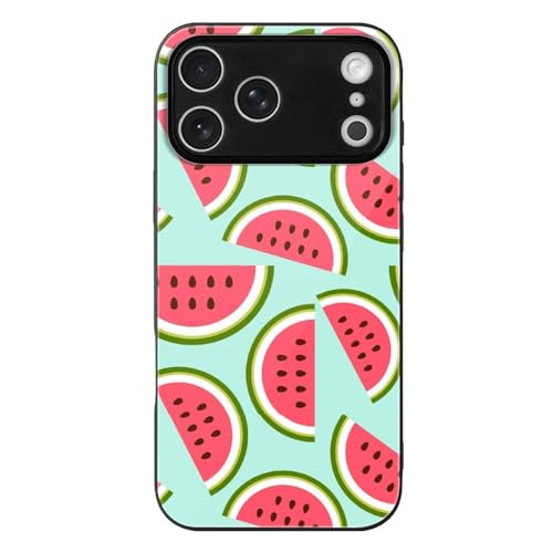 Iphone17用ケース スイカ柄 アイフォン 17 Pro Max用 カバー 強化ガラス スマホケース おしゃれ 人気 個性 創意 キャラクター 携帯ケース 耐衝撃 ワイヤレス充電対応
