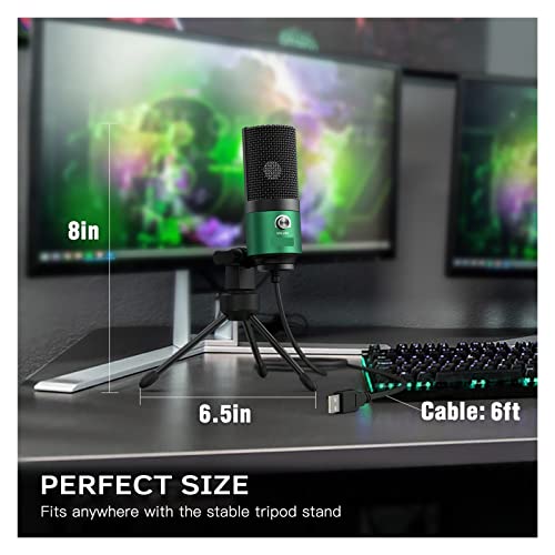 Micro pour laptop Mac et PC portable : le microphone USB en métal vert K669 cardioïde