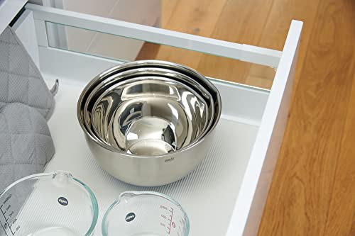 Foto von Emsa Prep&Bake Rührschüssel aus Edelstahl 22 cm, Rutschfester Boden in Blau, Kratzfest, Edelstahl Schüssel mit Ausgießrand, Stapelbar, K3272234