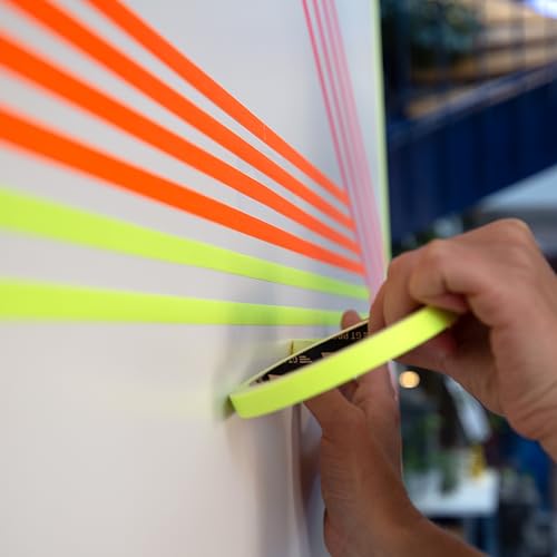 GRIP Eventbasics GT PRO Masking Tape Neon 10er Set, 10 mm x 10 m, fluoreszierendes Gewebeband zum Basteln, für Partys uvm., 10 Rollen / 5 Farben: neongelb, neongrün, neonorange, neonpink, neonblau