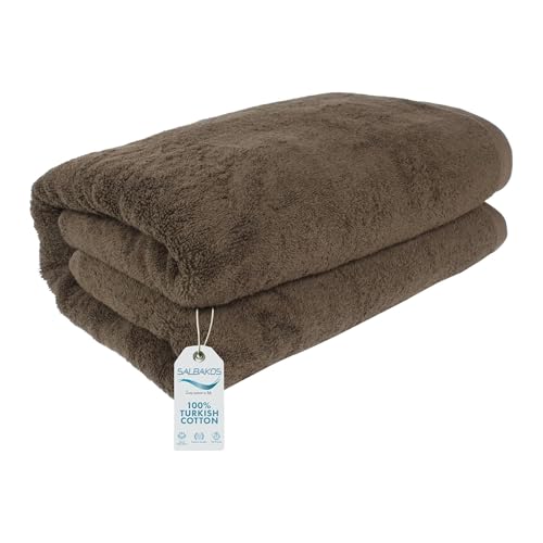 SALBAKOS - Premium Turkish Jumbo Bath Sheet, 100% Turkish Cotton, Absorbent & Ultra Comfy Bath Towel Sheets for Hotel & Spa | 40
