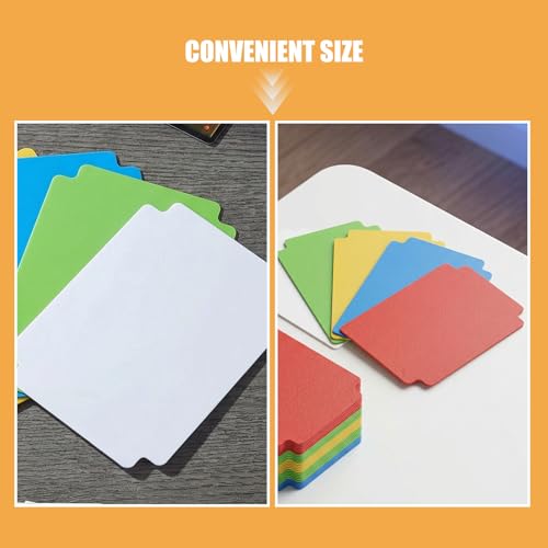 Separadores para tarjetas coleccionables rígidos y de colores con pestañas, pack de 100 6
